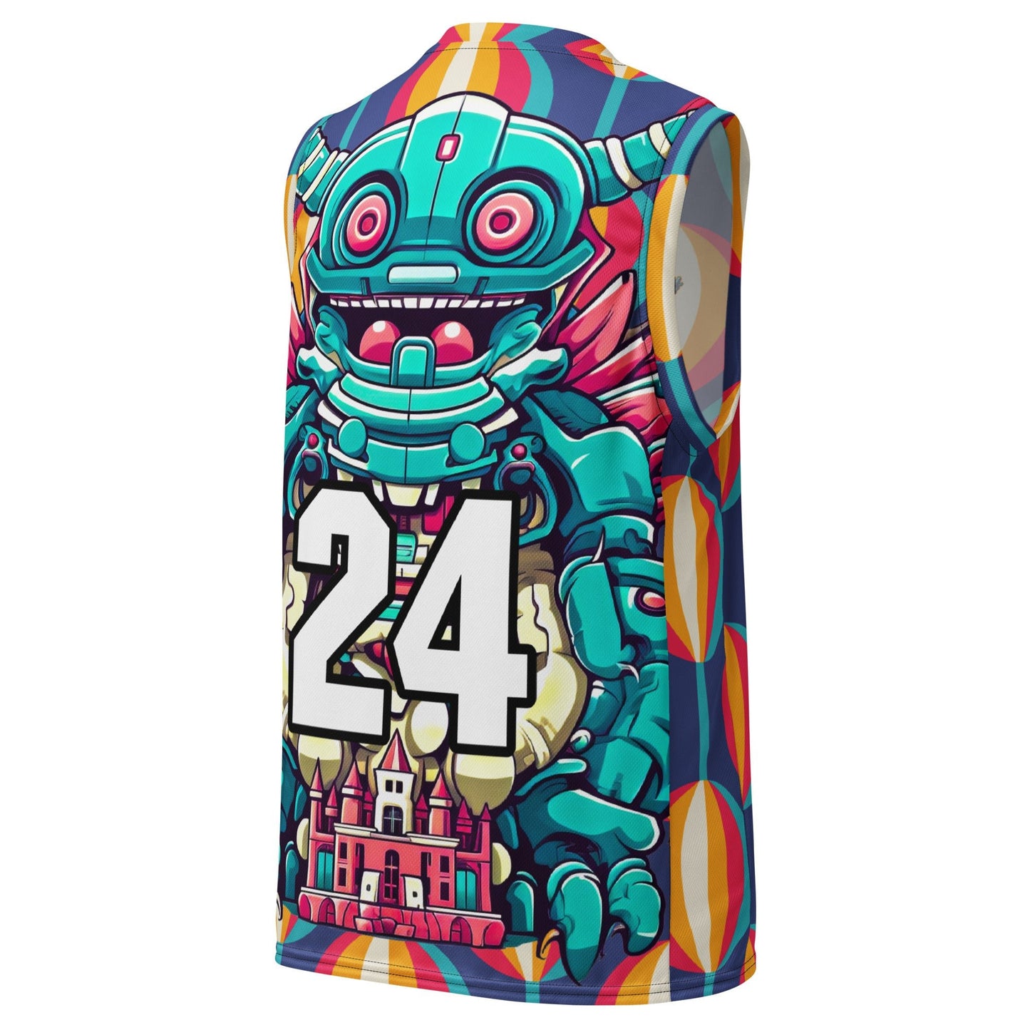 Toy Town Watchman - Recycled unisex basketball jersey - Retro Carnival - BBairt