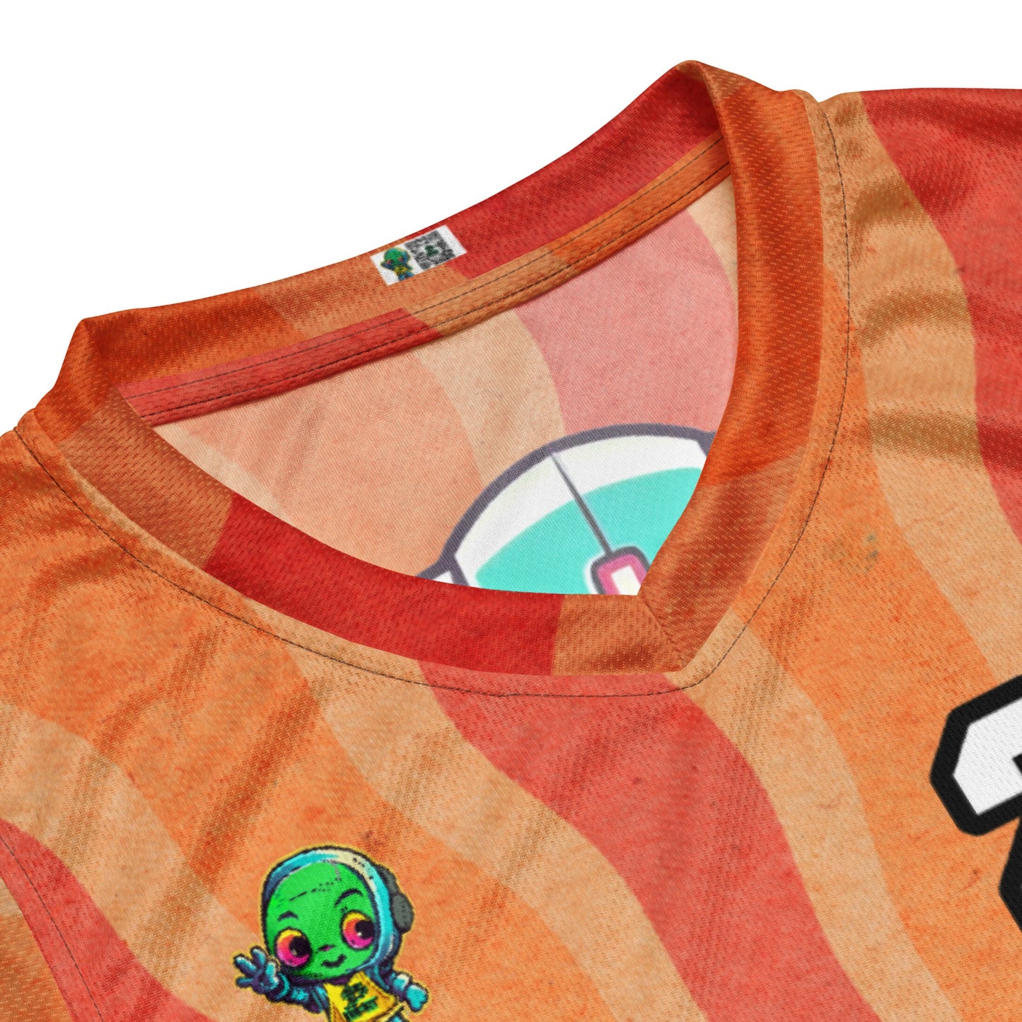 Toy Town Watchman - Recycled unisex basketball jersey - Solar Flare Colorway - BBairt