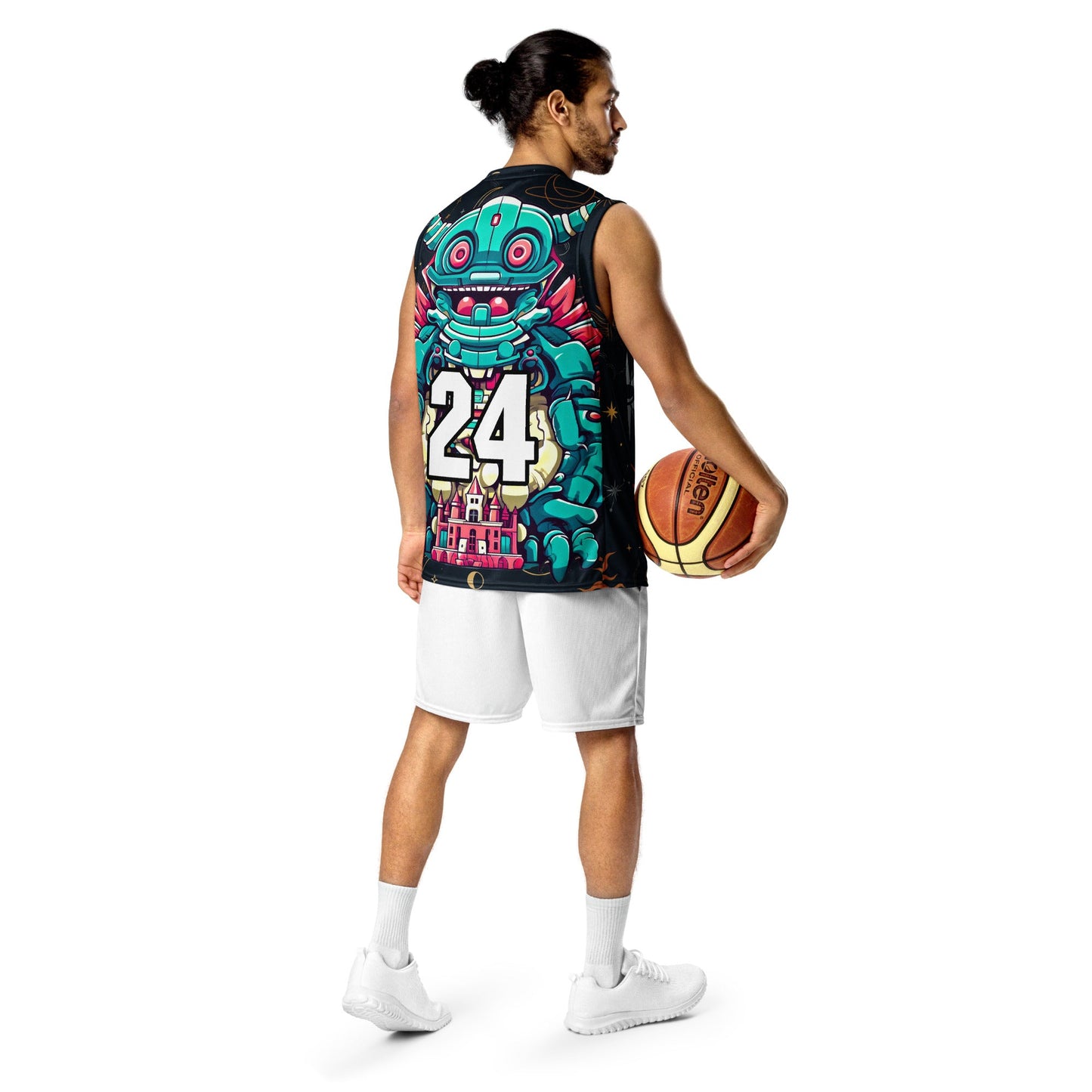 Toy Town Watchman - Recycled unisex basketball jersey - Starry Odyssey Colorway - BBairt