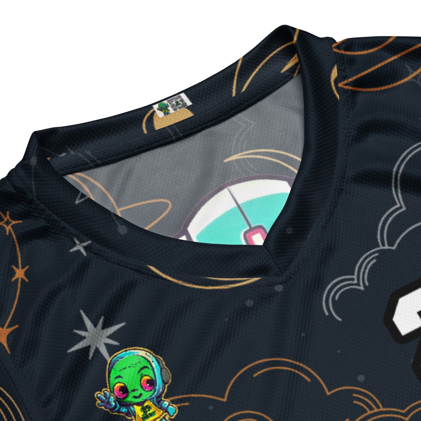 Toy Town Watchman - Recycled unisex basketball jersey - Starry Odyssey Colorway - BBairt