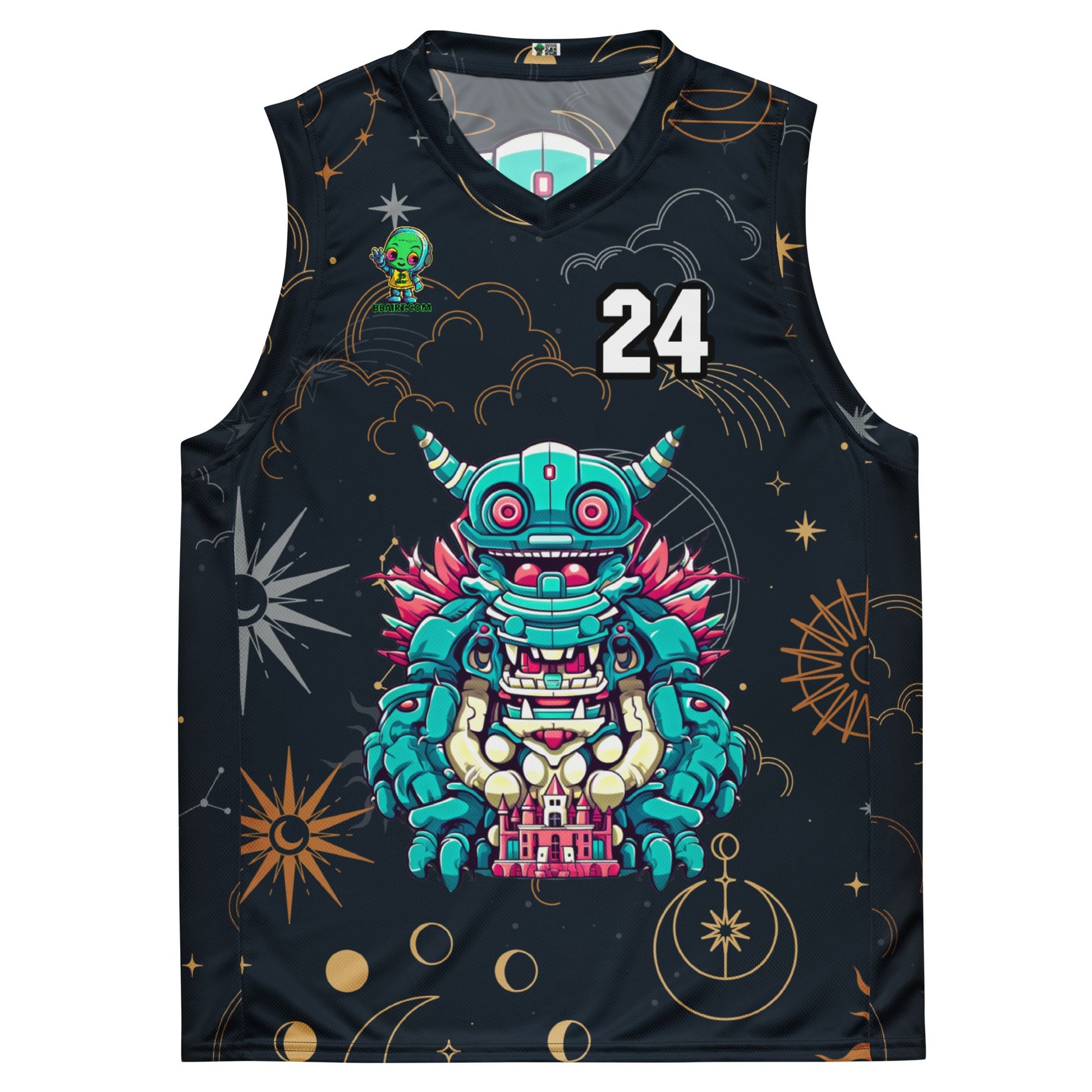 Toy Town Watchman - Recycled unisex basketball jersey - Starry Odyssey Colorway - BBairt