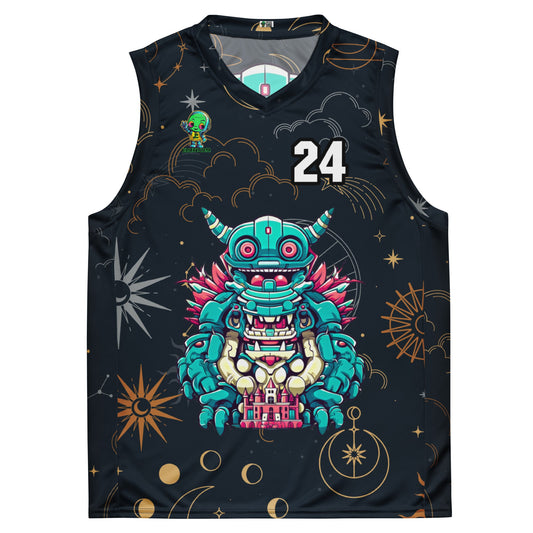 Toy Town Watchman - Recycled unisex basketball jersey - Starry Odyssey Colorway - BBairt