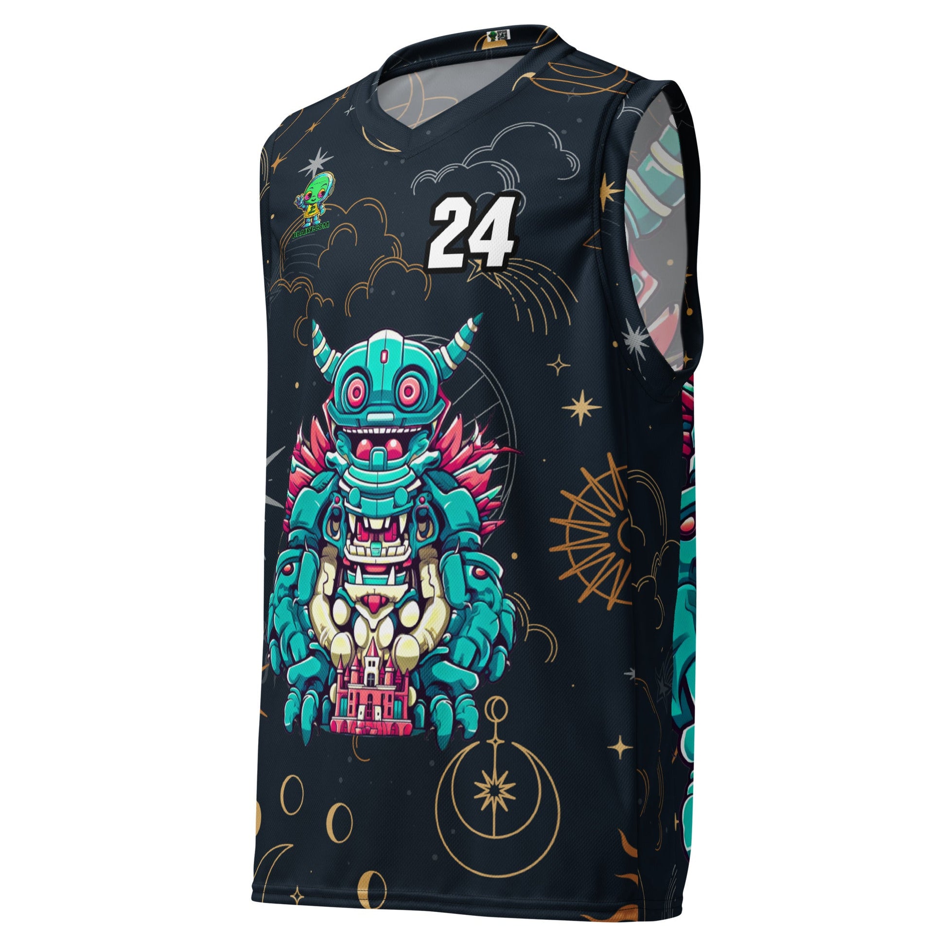 Toy Town Watchman - Recycled unisex basketball jersey - Starry Odyssey Colorway - BBairt
