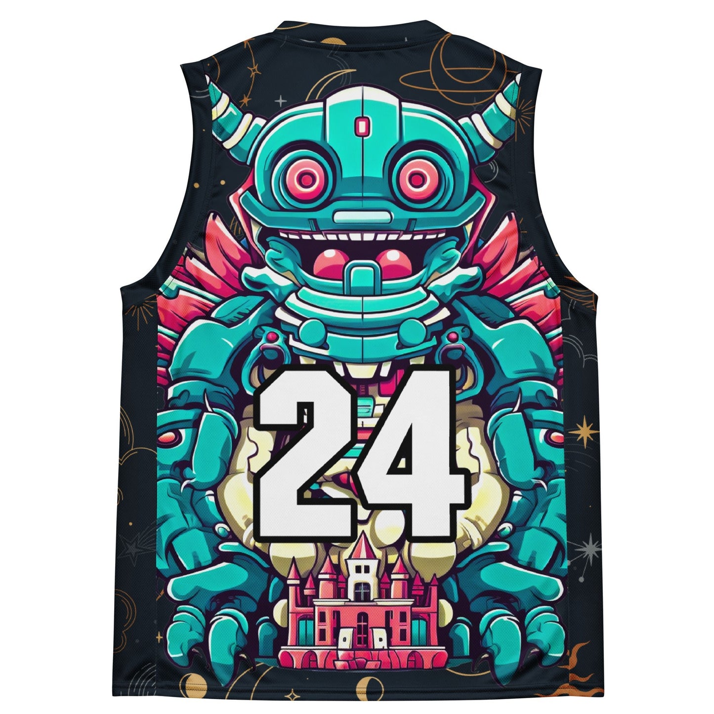 Toy Town Watchman - Recycled unisex basketball jersey - Starry Odyssey Colorway - BBairt