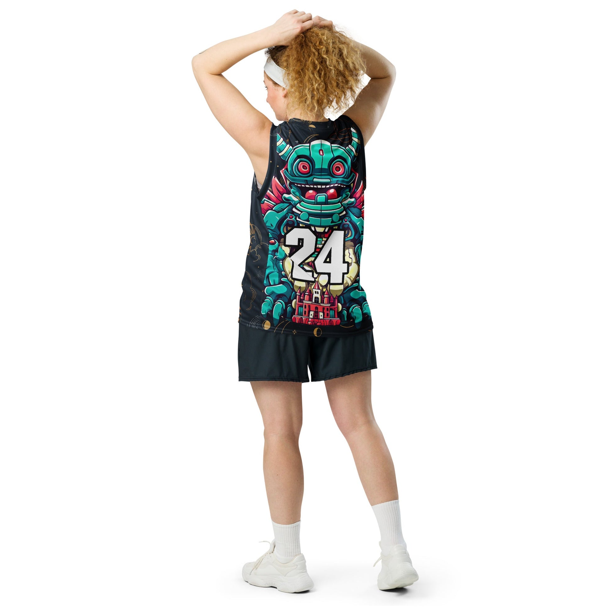 Toy Town Watchman - Recycled unisex basketball jersey - Starry Odyssey Colorway - BBairt
