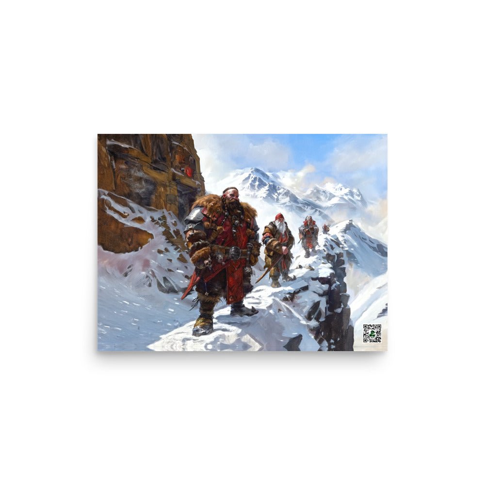 Trek to Khazag's Summit - Photo paper poster - BBairt