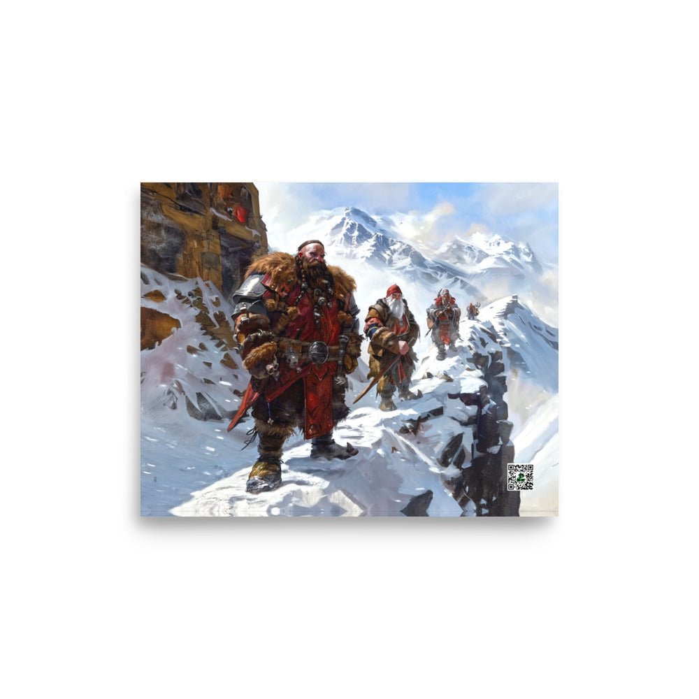 Trek to Khazag's Summit - Photo paper poster - BBairt