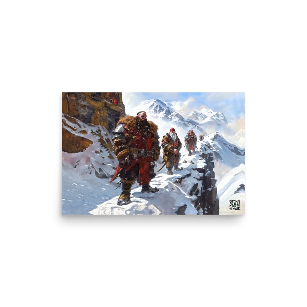 Trek to Khazag's Summit - Photo paper poster - BBairt