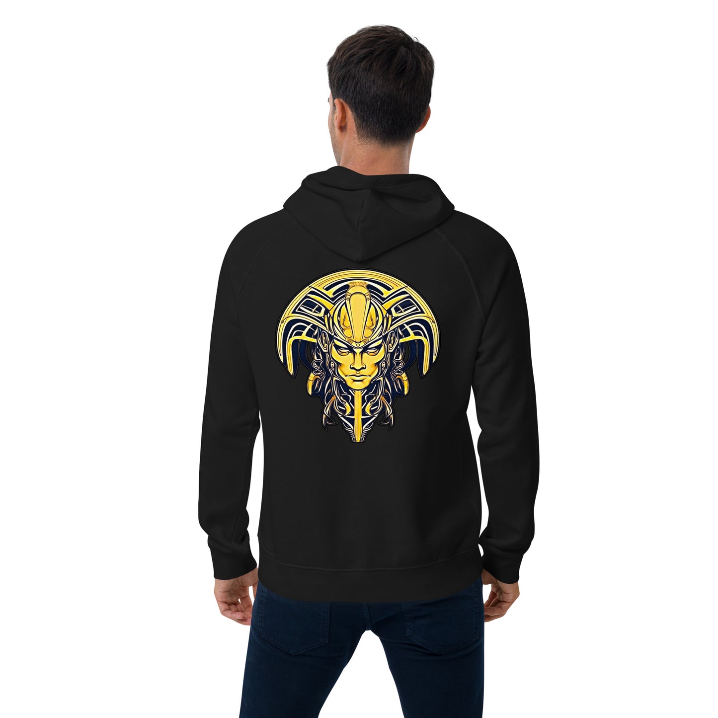 The Mask of Valor: Kara - Unisex Eco Raglan Hoodie