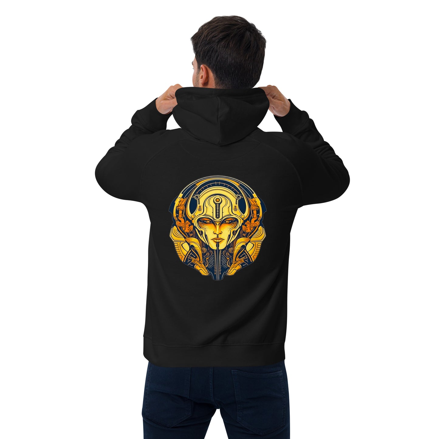 The Guardian's Mask: Alloyra - Unisex Eco Raglan Hoodie