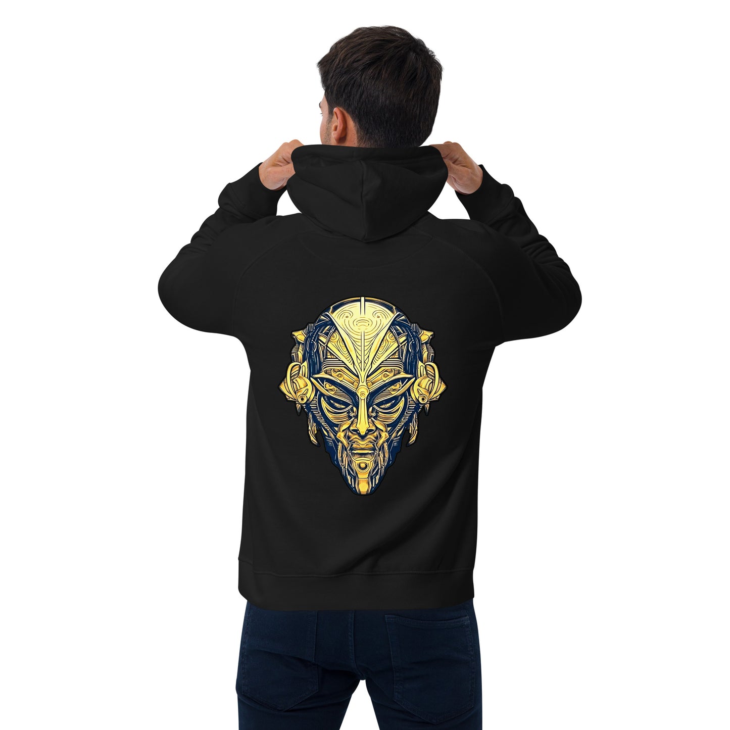 The Mask of Wisdom: Alden - Unisex eco raglan hoodie