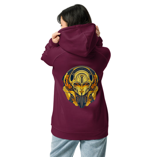 The Guardian's Mask: Alloyra - Unisex Eco Raglan Hoodie