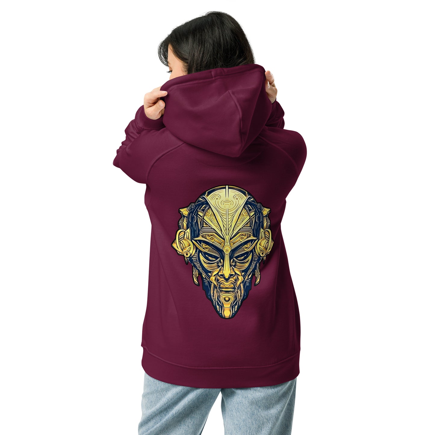 The Mask of Wisdom: Alden - Unisex eco raglan hoodie