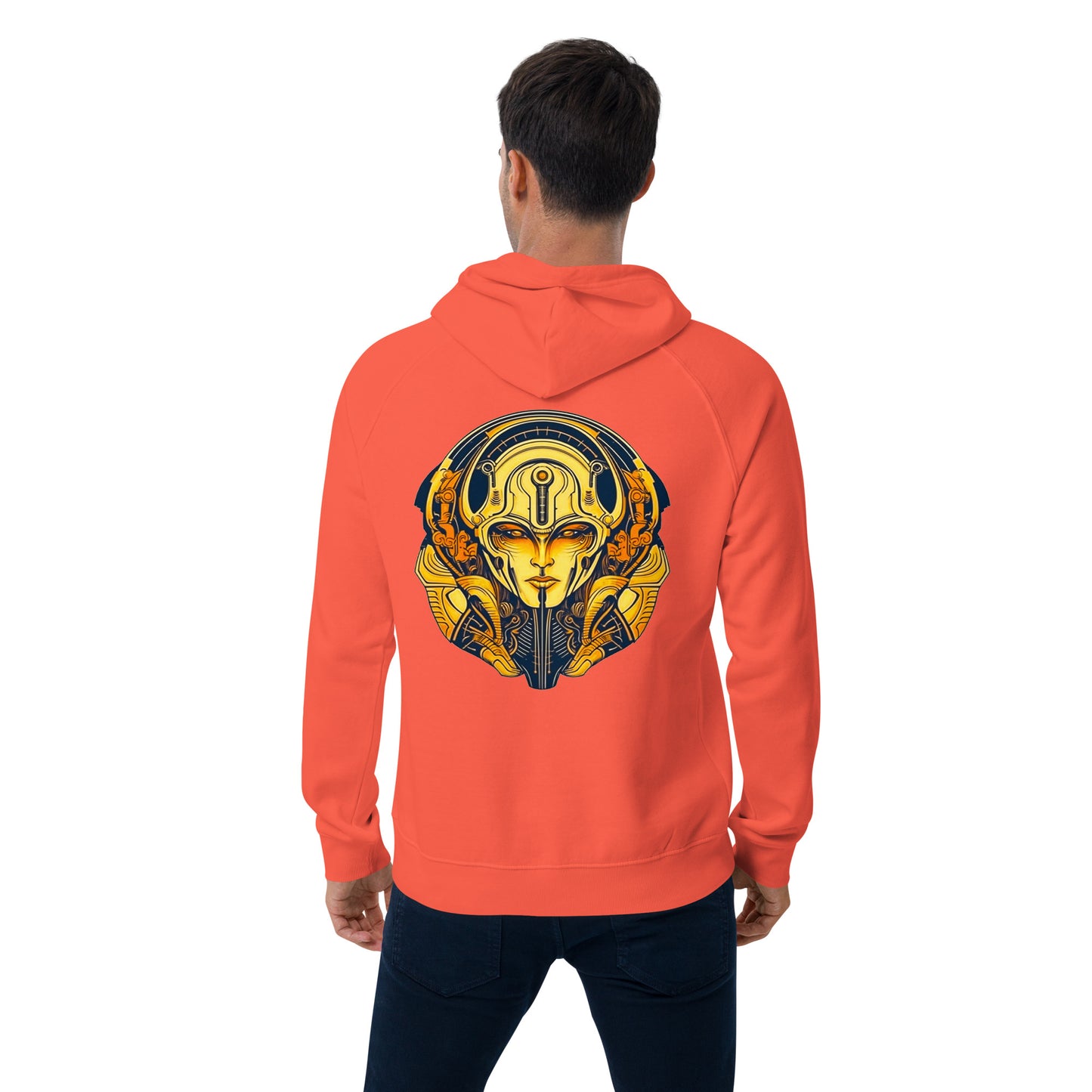 The Guardian's Mask: Alloyra - Unisex Eco Raglan Hoodie