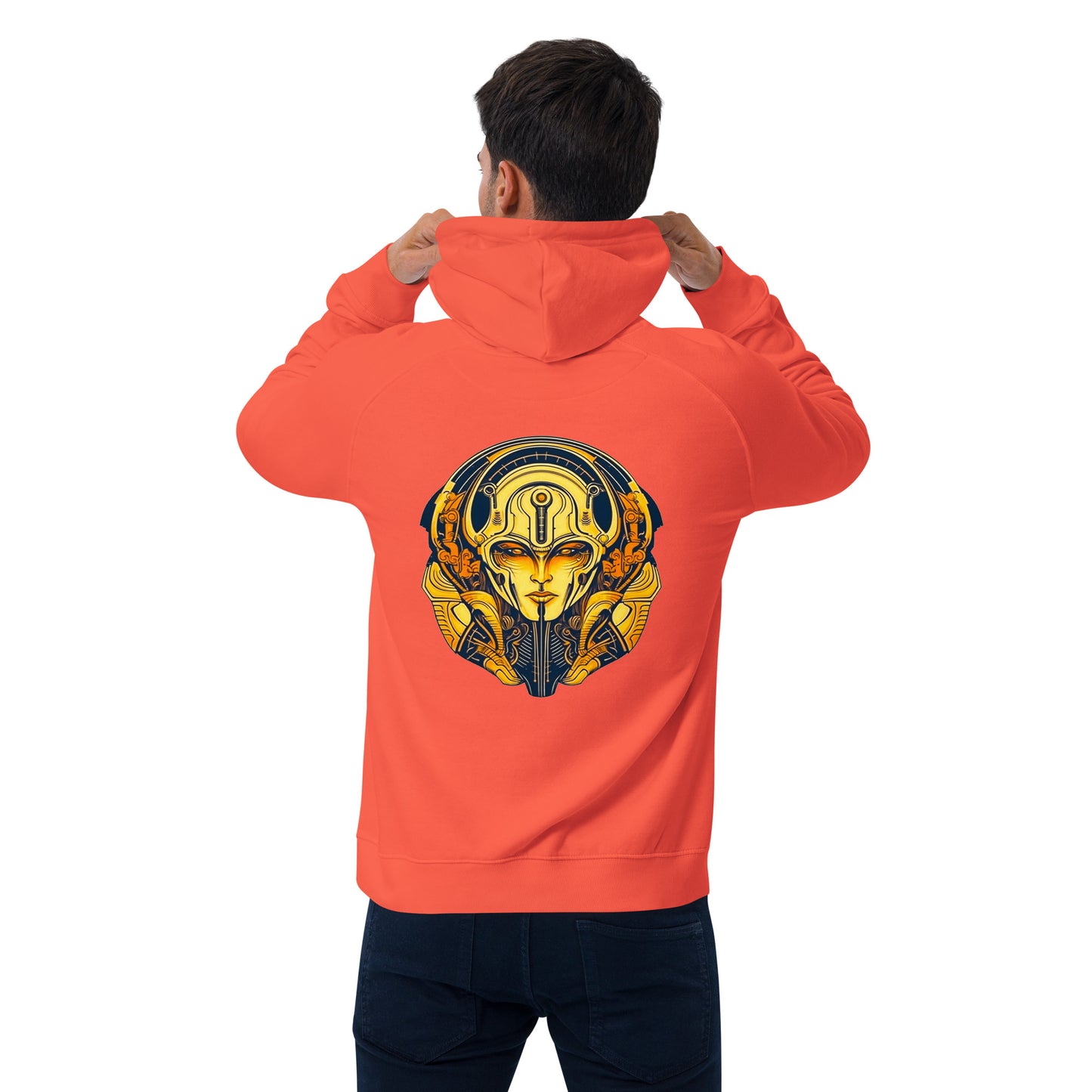 The Guardian's Mask: Alloyra - Unisex Eco Raglan Hoodie