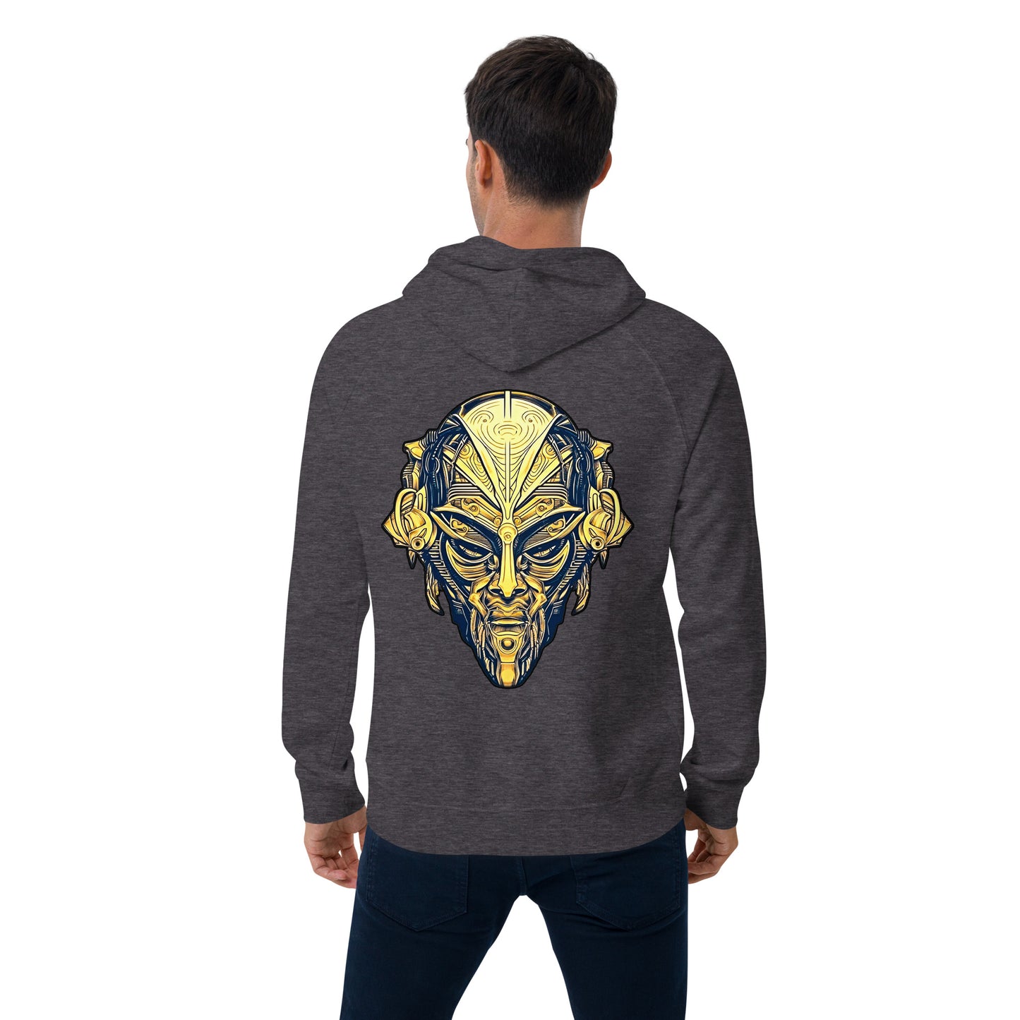 The Mask of Wisdom: Alden - Unisex eco raglan hoodie