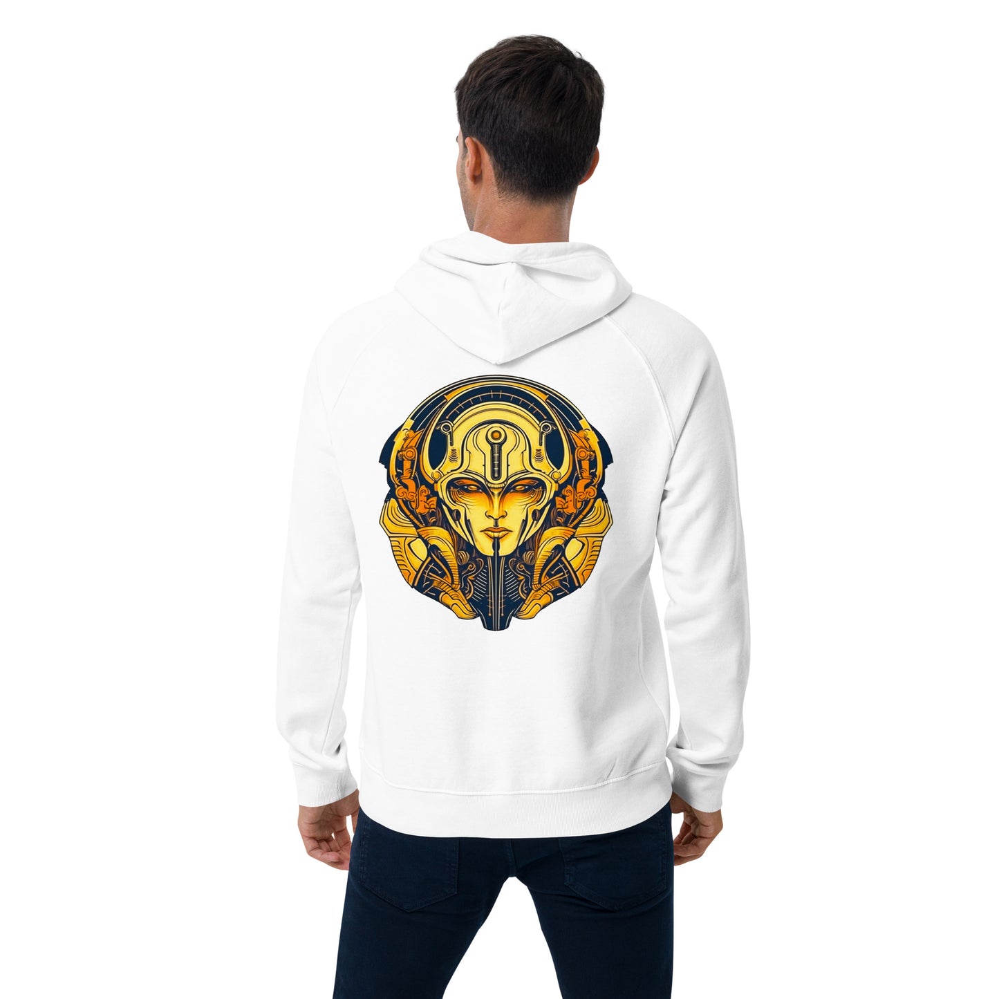 The Guardian's Mask: Alloyra - Unisex Eco Raglan Hoodie