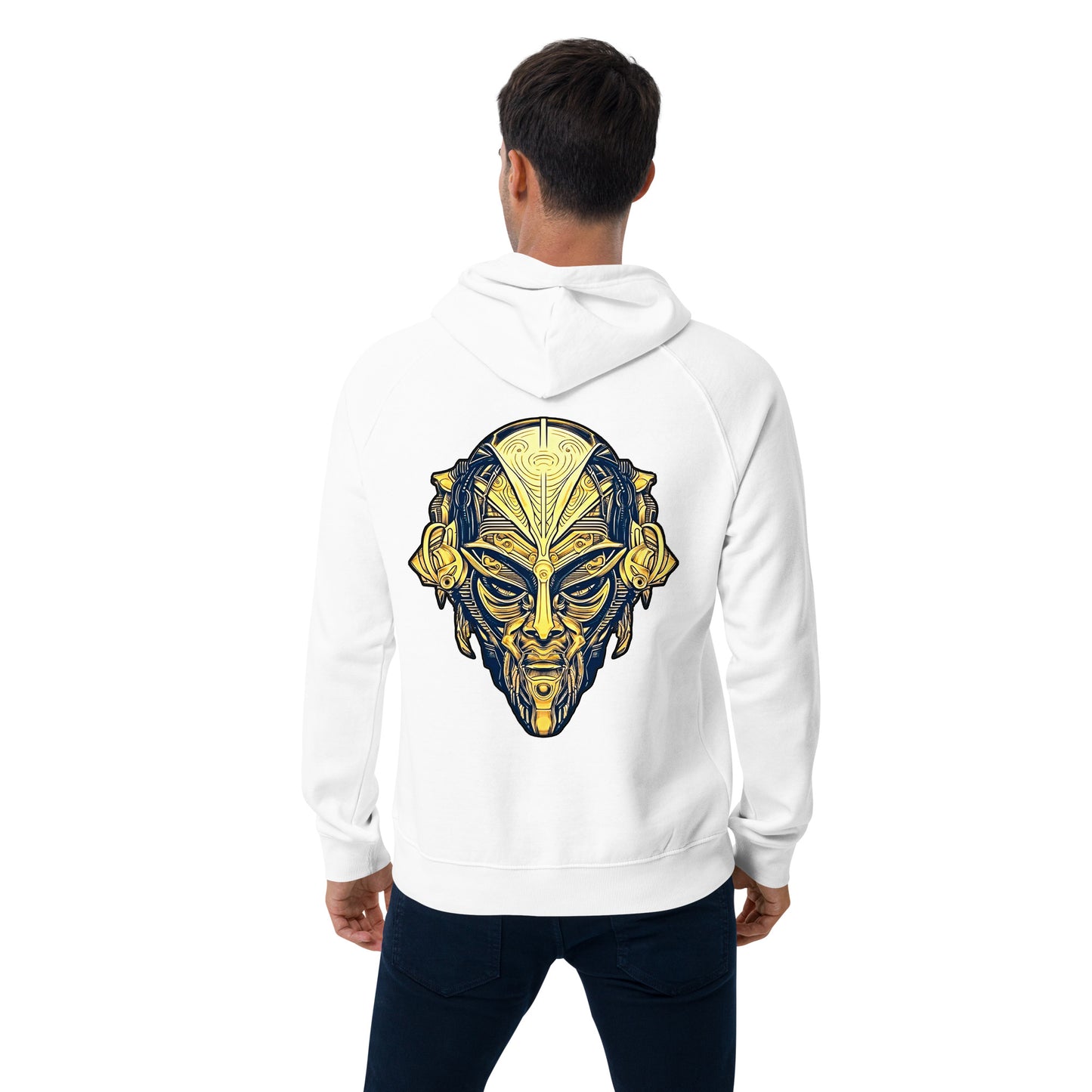 The Mask of Wisdom: Alden - Unisex eco raglan hoodie