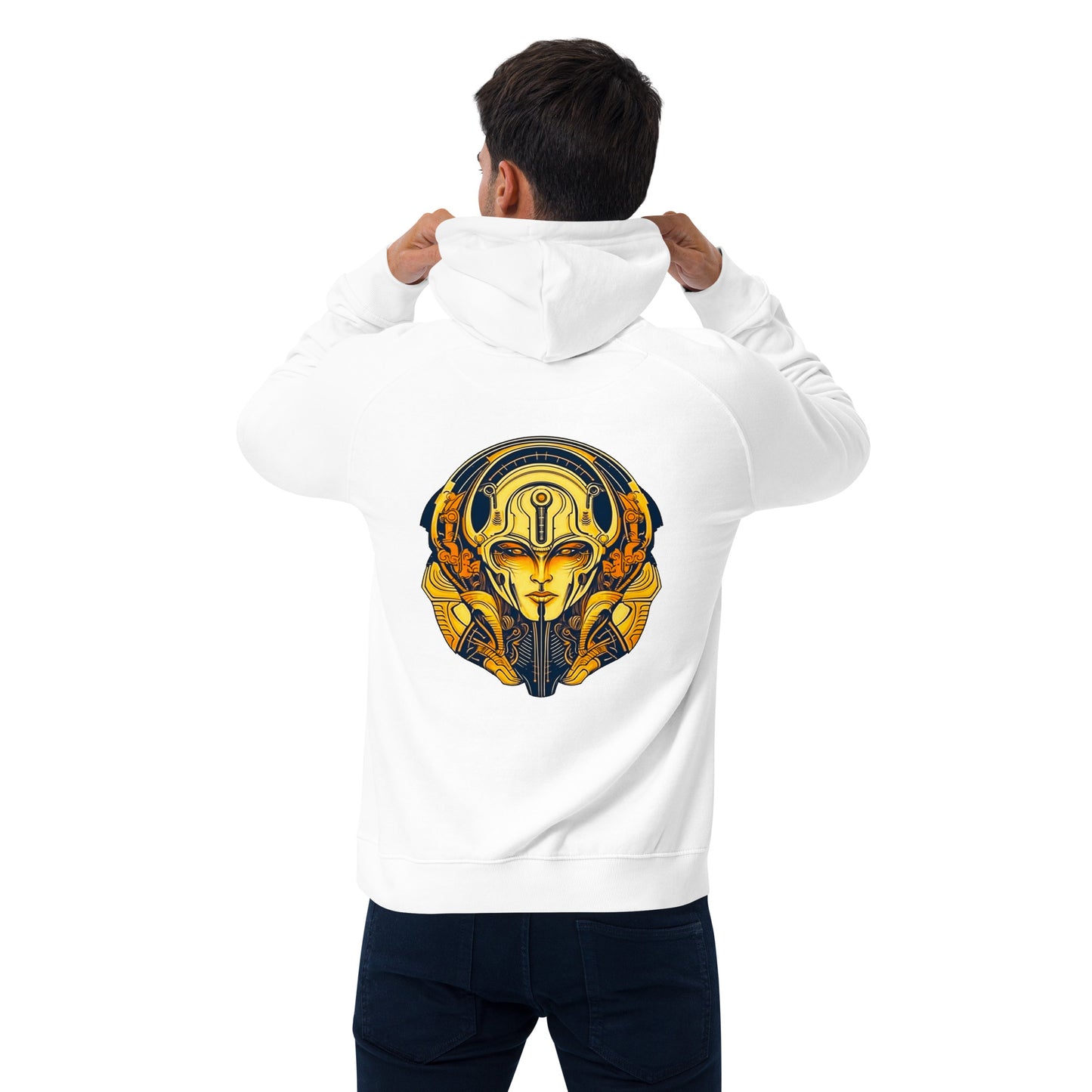 The Guardian's Mask: Alloyra - Unisex Eco Raglan Hoodie