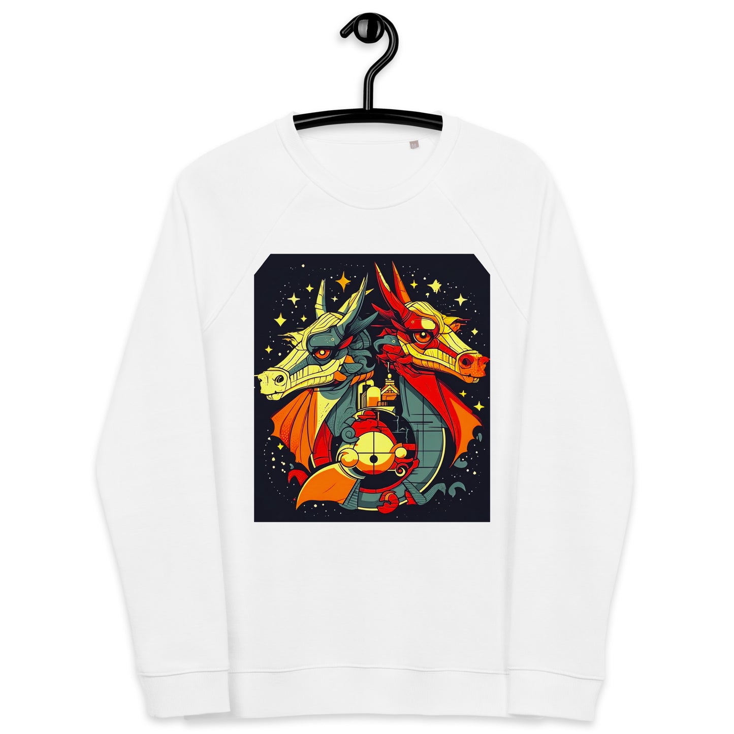 Stellar Watchkeepers - Unisex na organikong raglan na sweatshirt