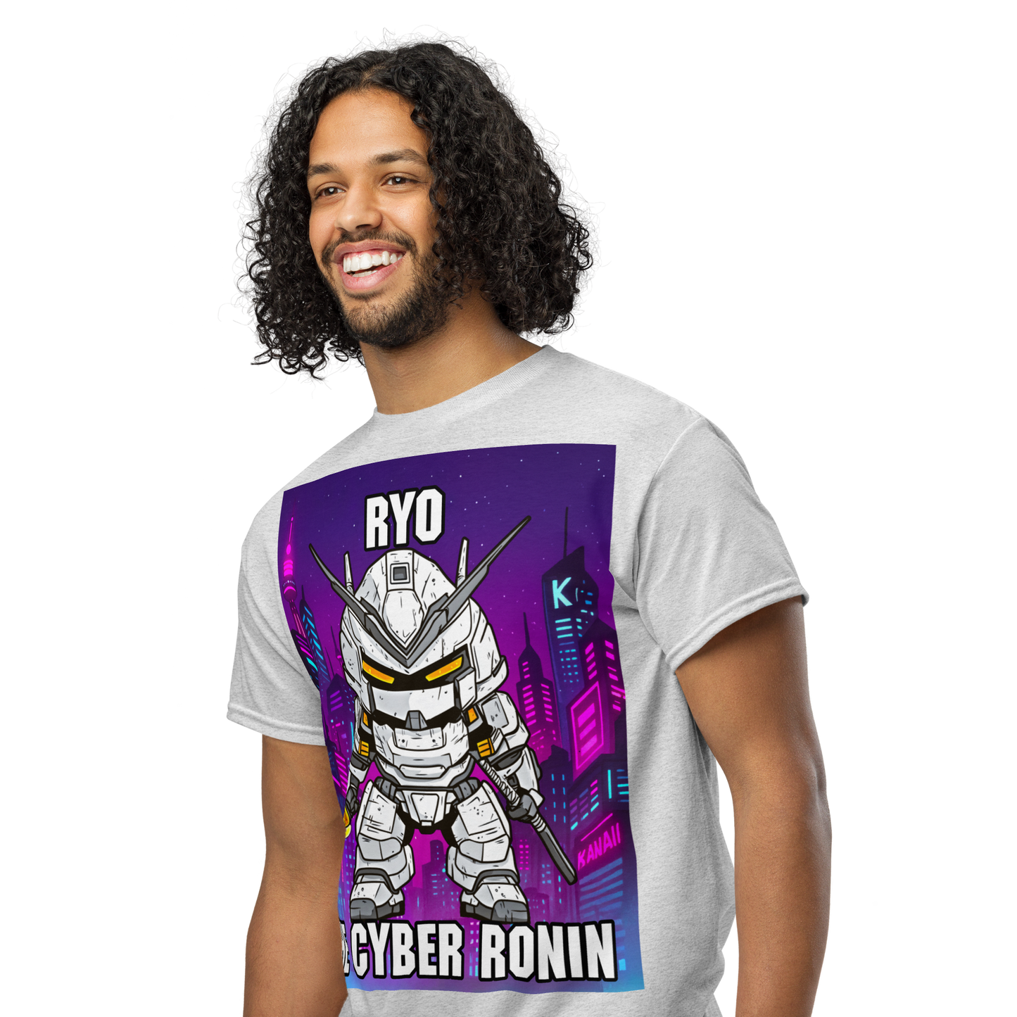 Ryo the Cyber Ronin - Unisex DryBlend T-Shirt