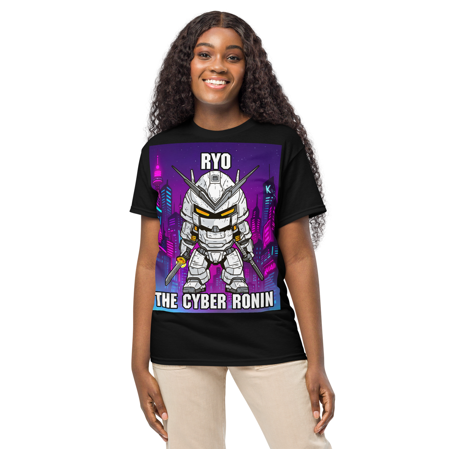 Ryo the Cyber Ronin - Unisex DryBlend T-Shirt