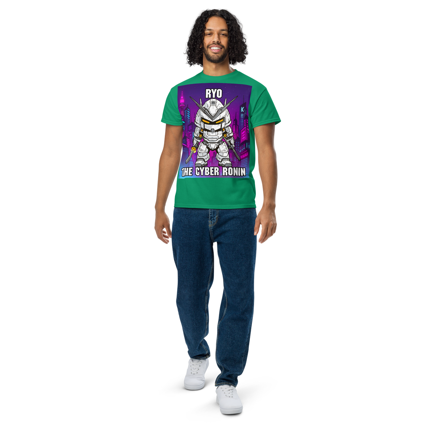 Ryo the Cyber Ronin - Unisex DryBlend T-Shirt