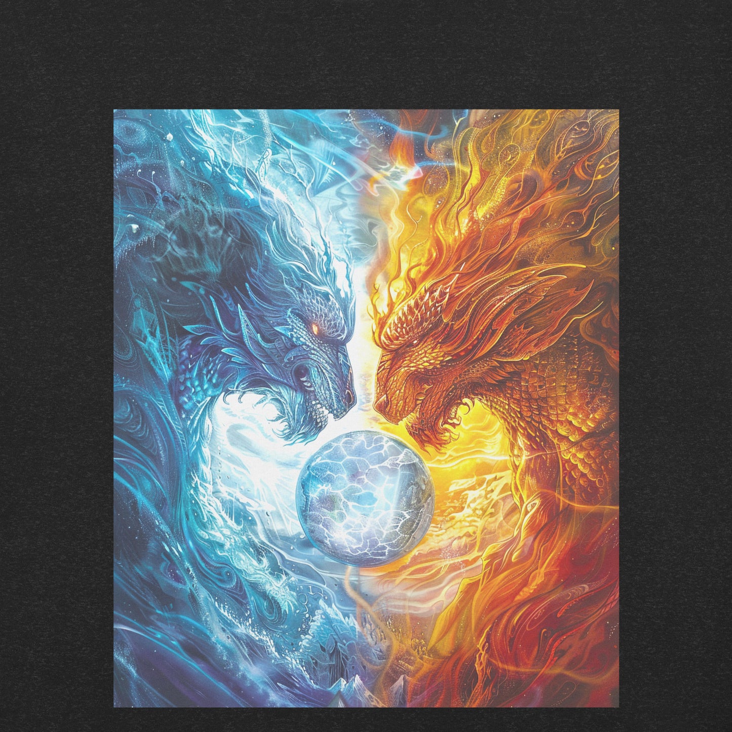 Equinox Harmony: Fire and Ice Guardians - Unisex t-shirt