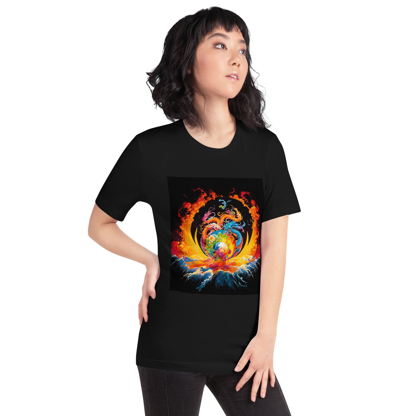 Eternal Harmony: Dual Dragon Unisex t-shirt