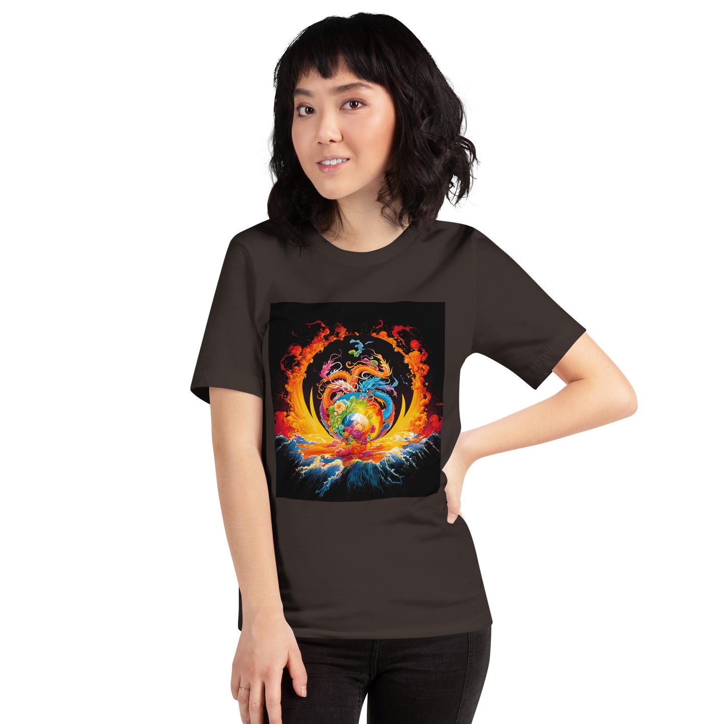 Eternal Harmony: Dual Dragon Unisex t-shirt