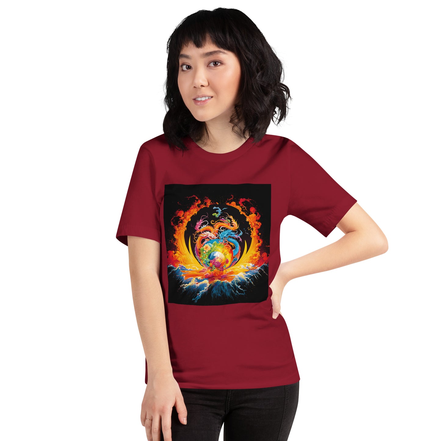 Eternal Harmony: Dual Dragon Unisex t-shirt