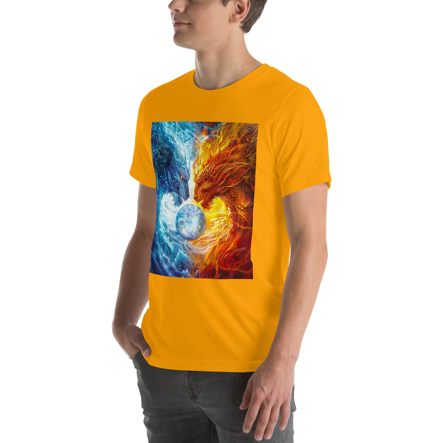 Equinox Harmony: Fire and Ice Guardians - Unisex t-shirt