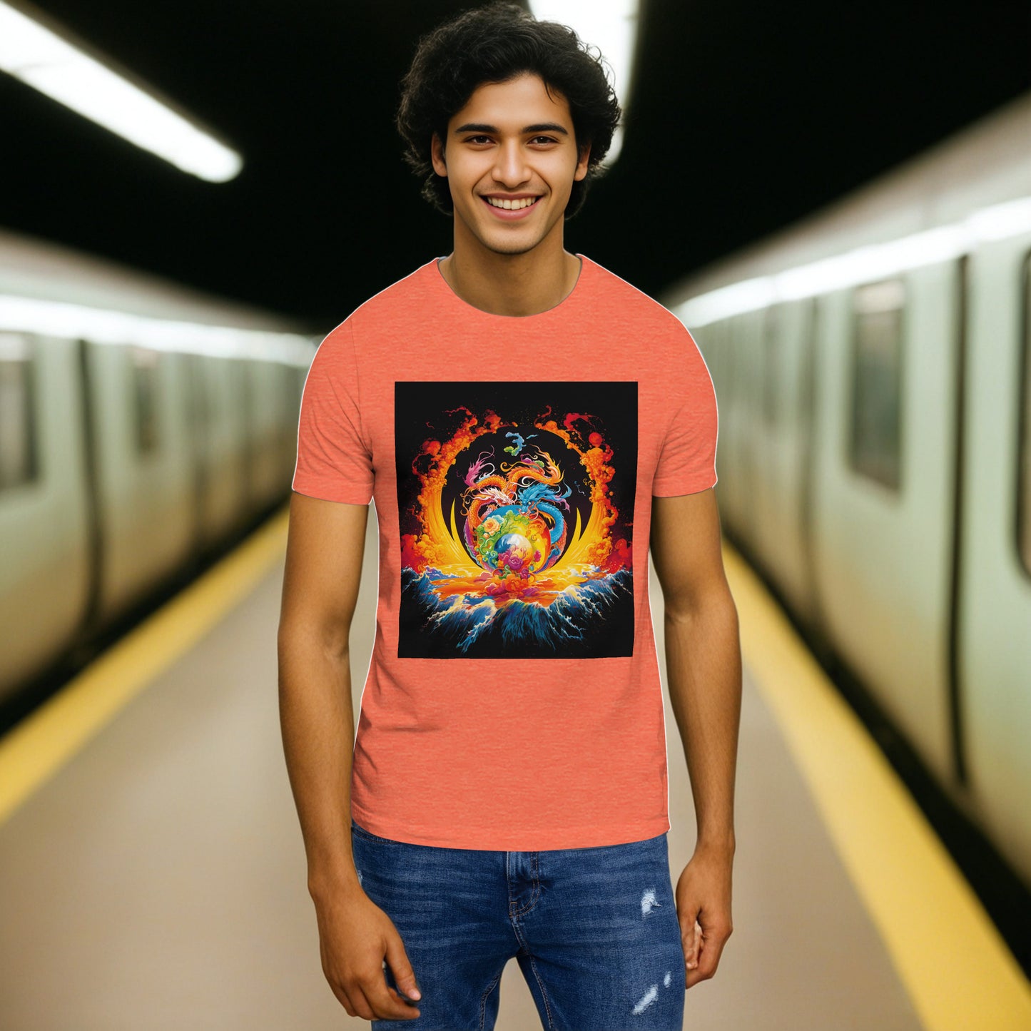 Eternal Harmony: Dual Dragon Unisex t-shirt