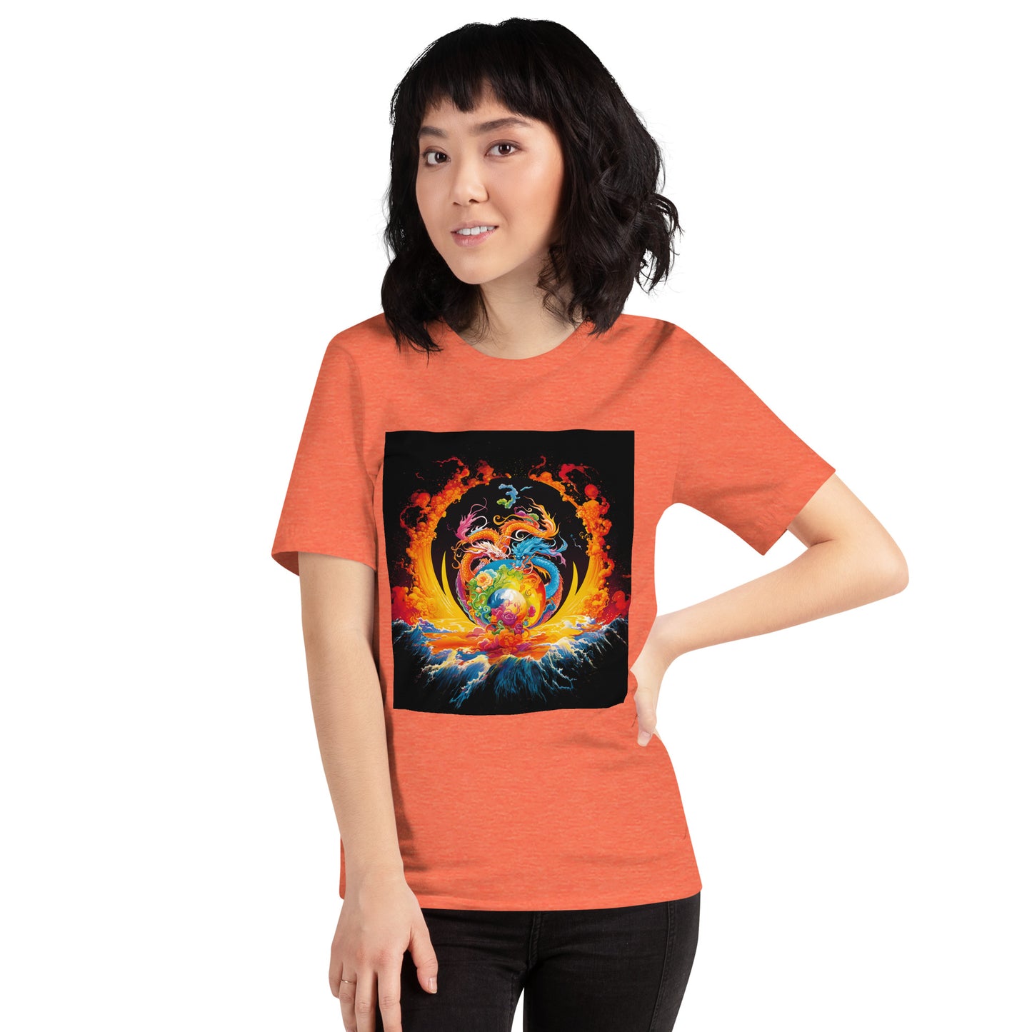 Eternal Harmony: Dual Dragon Unisex t-shirt