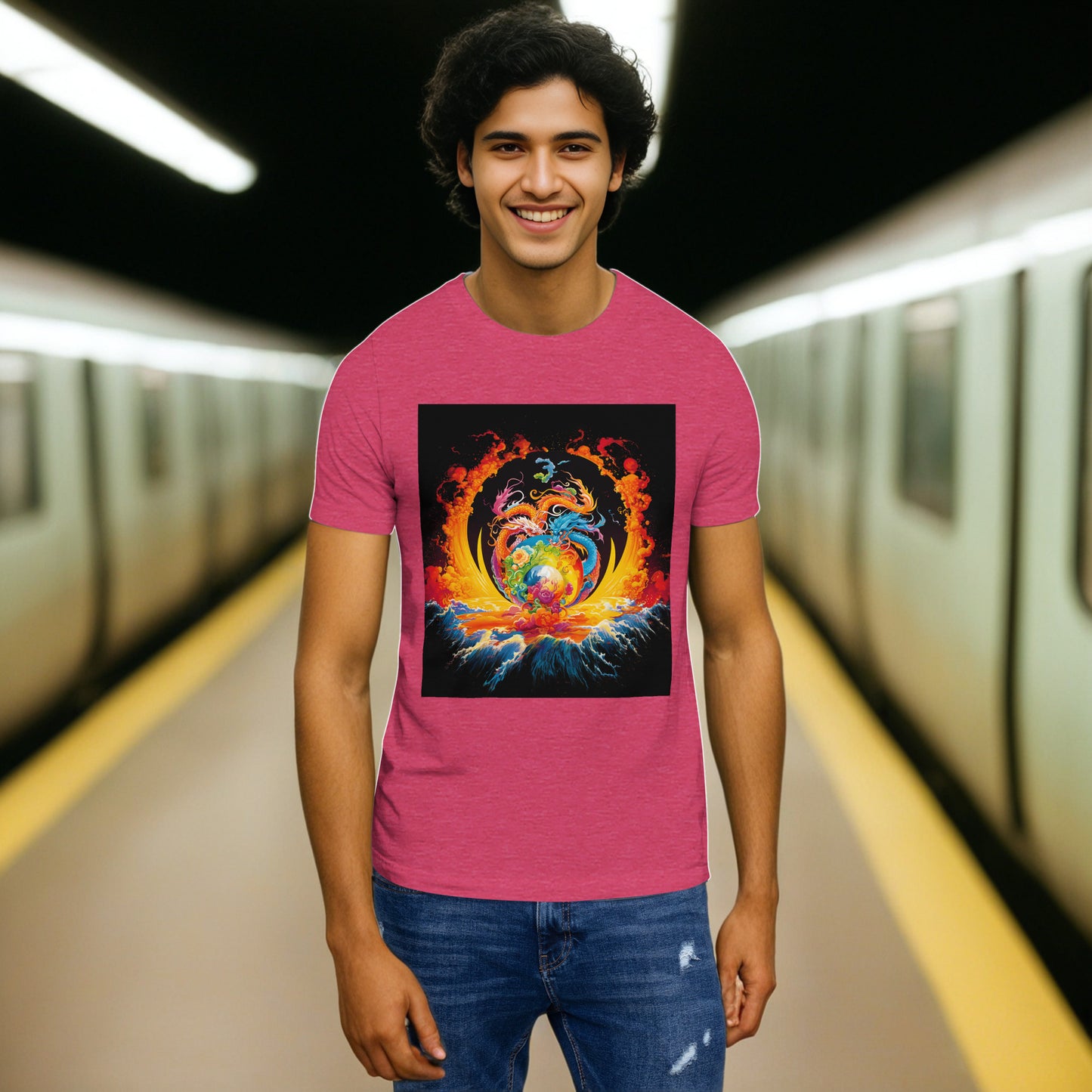 Eternal Harmony: Dual Dragon Unisex t-shirt