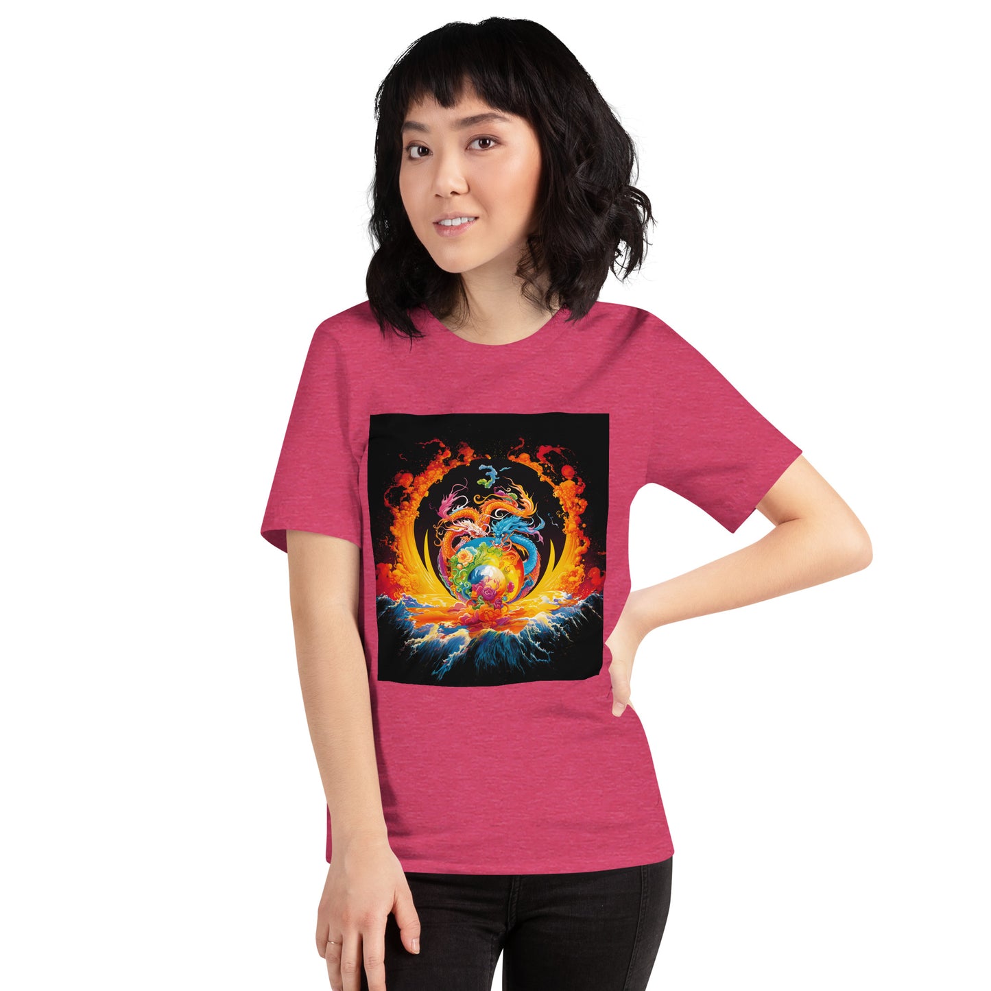 Eternal Harmony: Dual Dragon Unisex t-shirt