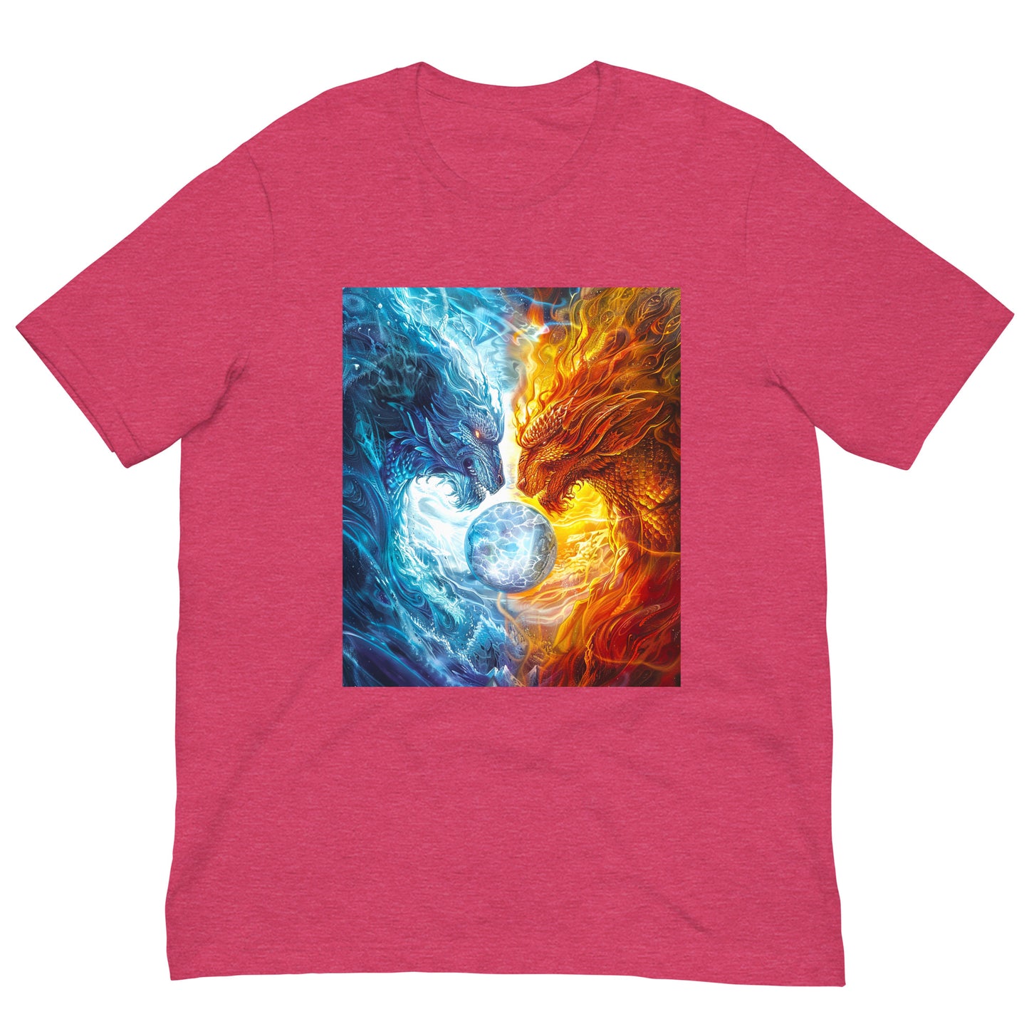 Equinox Harmony: Fire and Ice Guardians - Unisex t-shirt