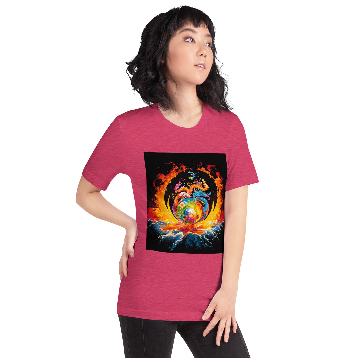 Eternal Harmony: Dual Dragon Unisex t-shirt