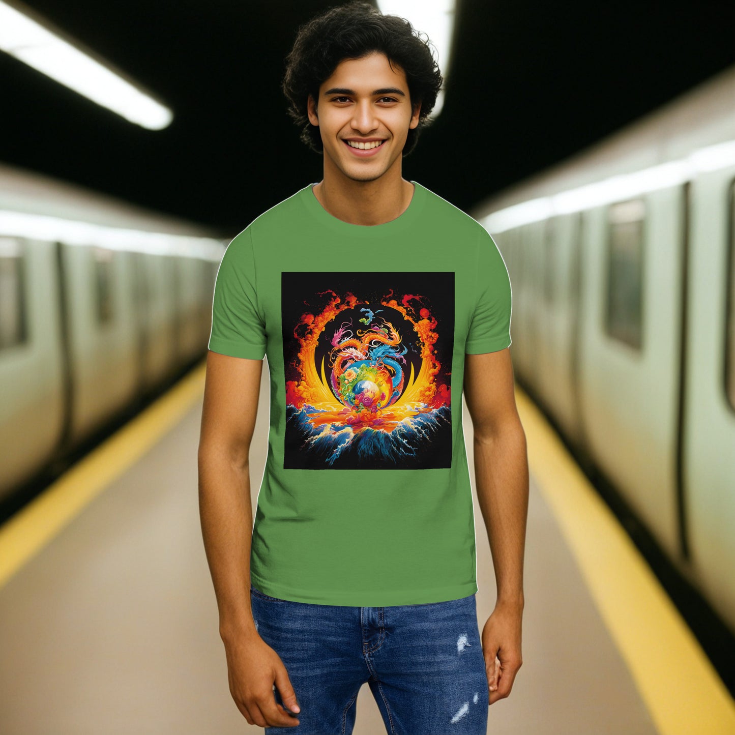 Eternal Harmony: Dual Dragon Unisex t-shirt