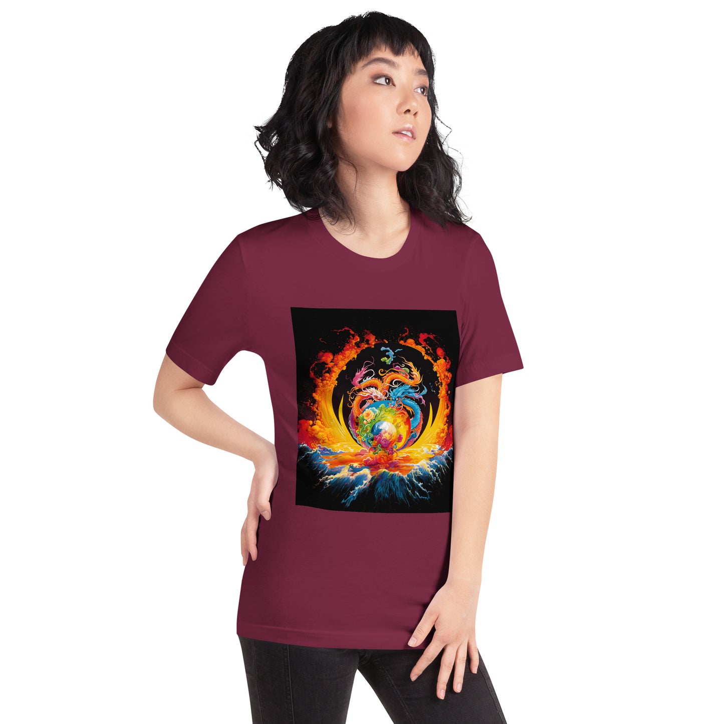 Eternal Harmony: Dual Dragon Unisex t-shirt