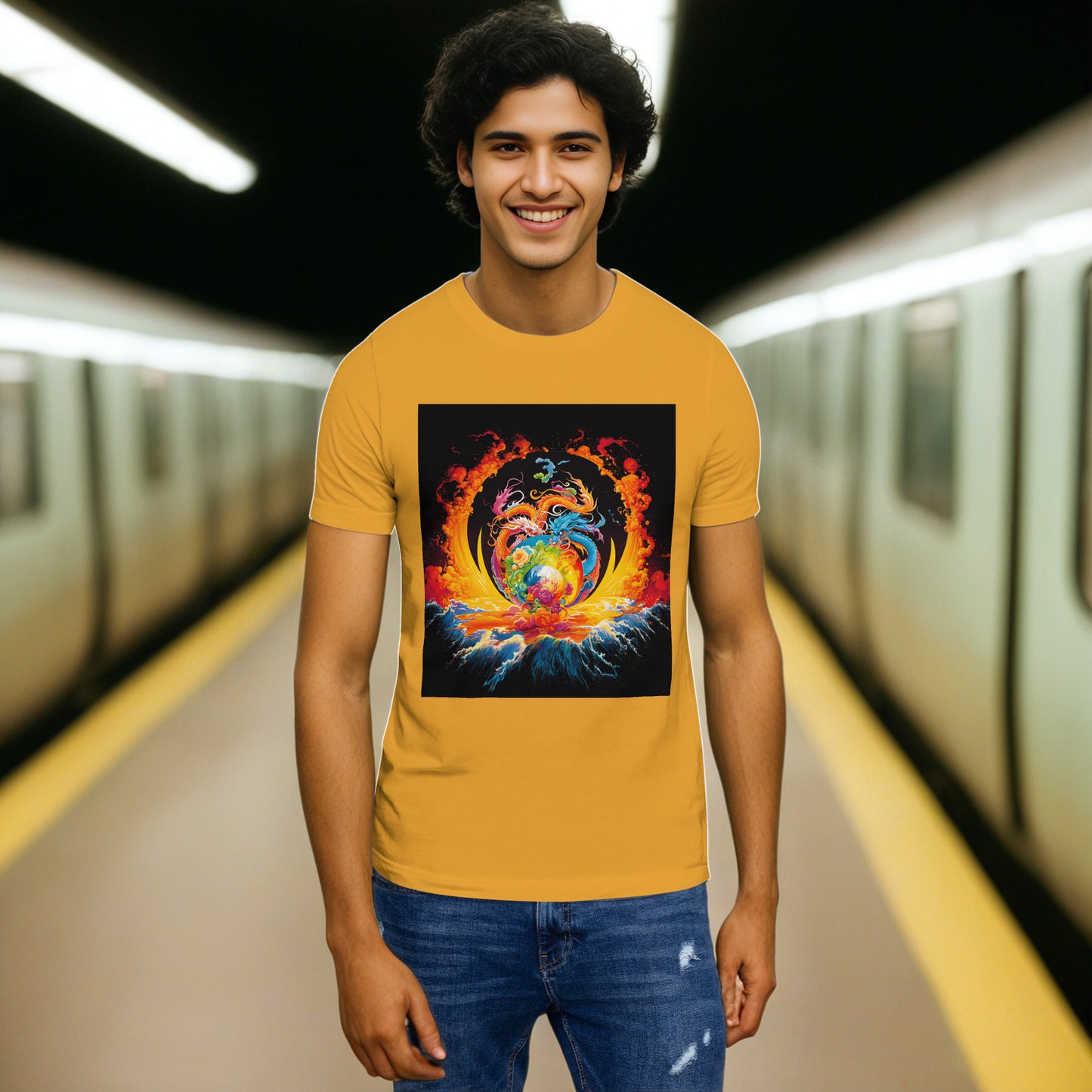 Eternal Harmony: Dual Dragon Unisex t-shirt