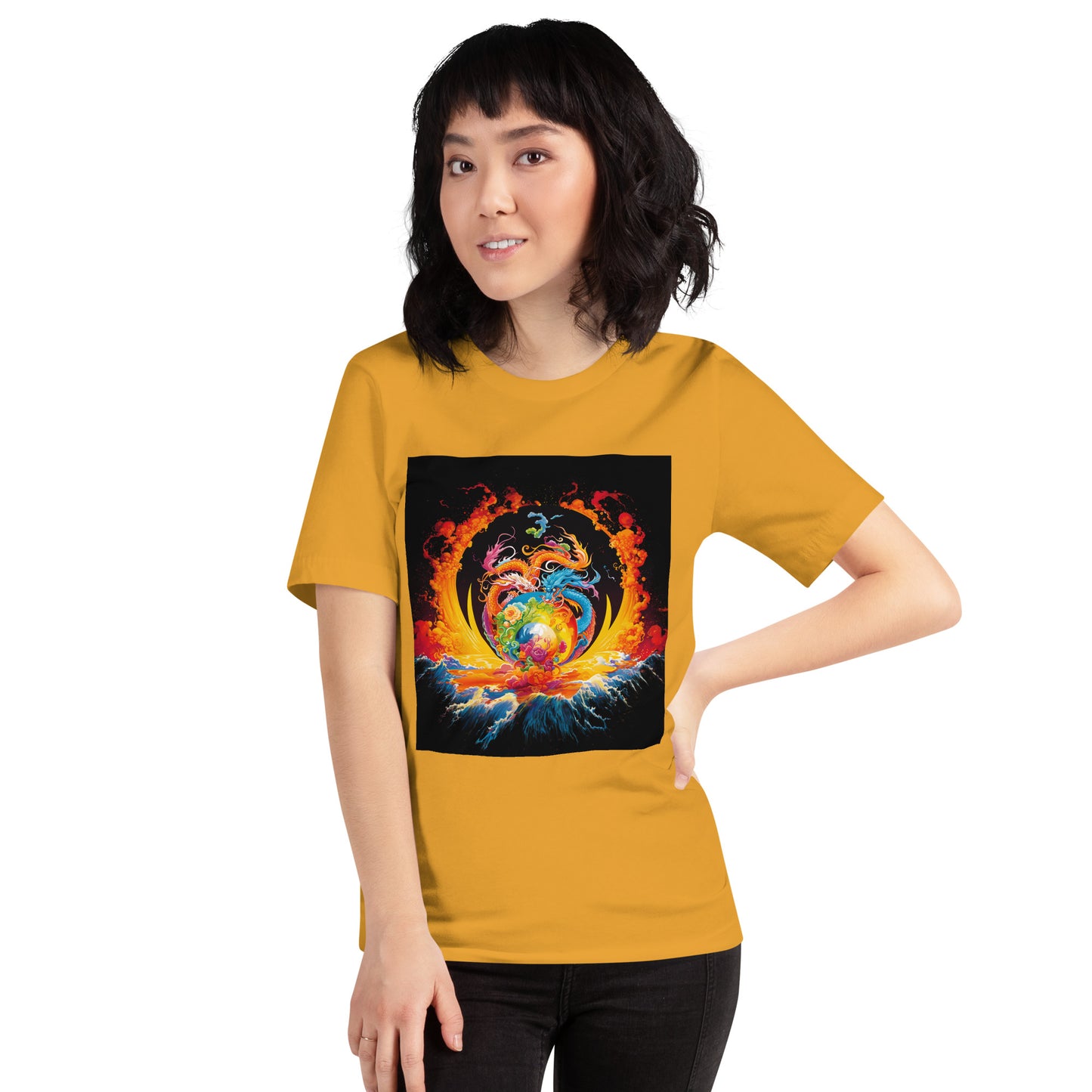 Eternal Harmony: Dual Dragon Unisex t-shirt