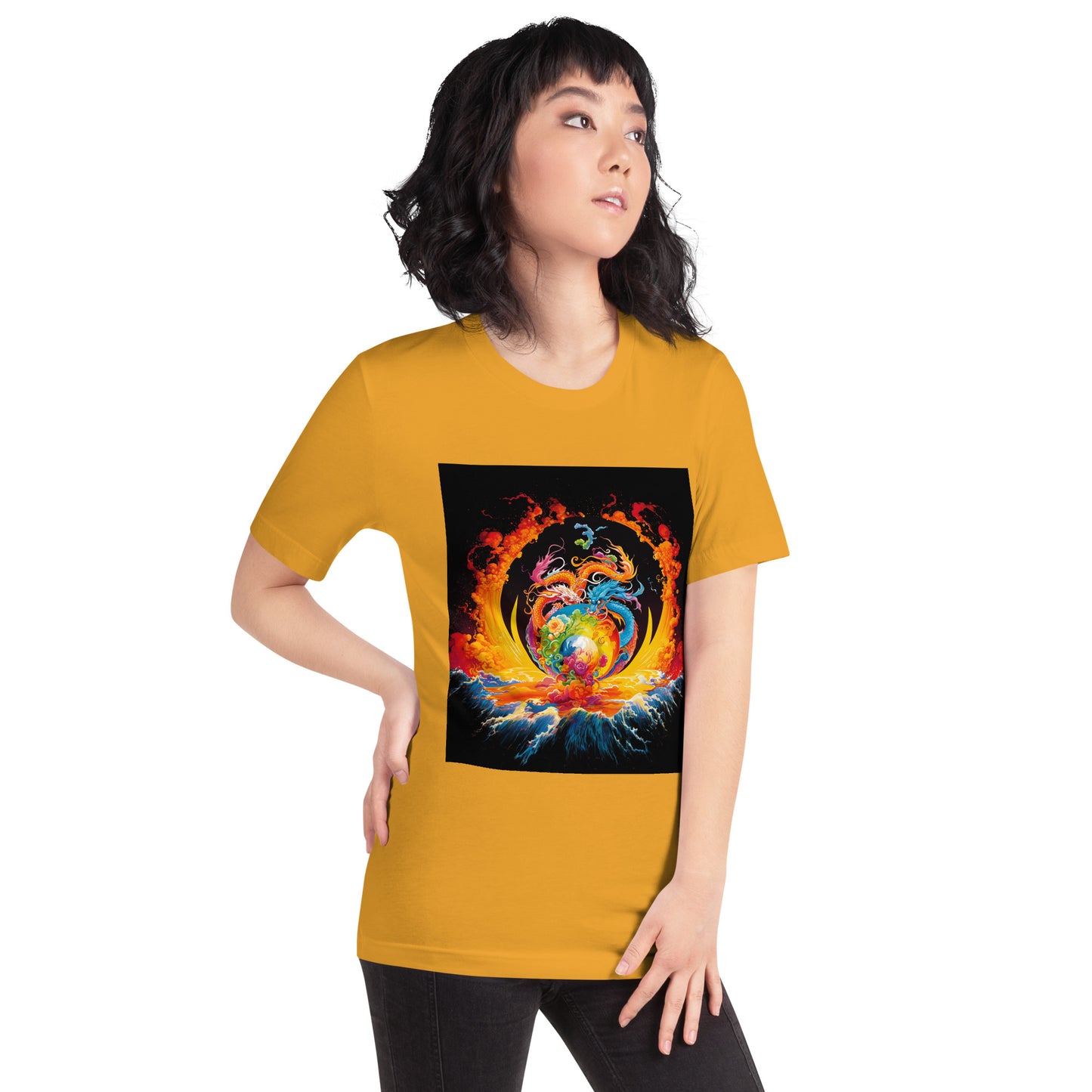 Eternal Harmony: Dual Dragon Unisex t-shirt