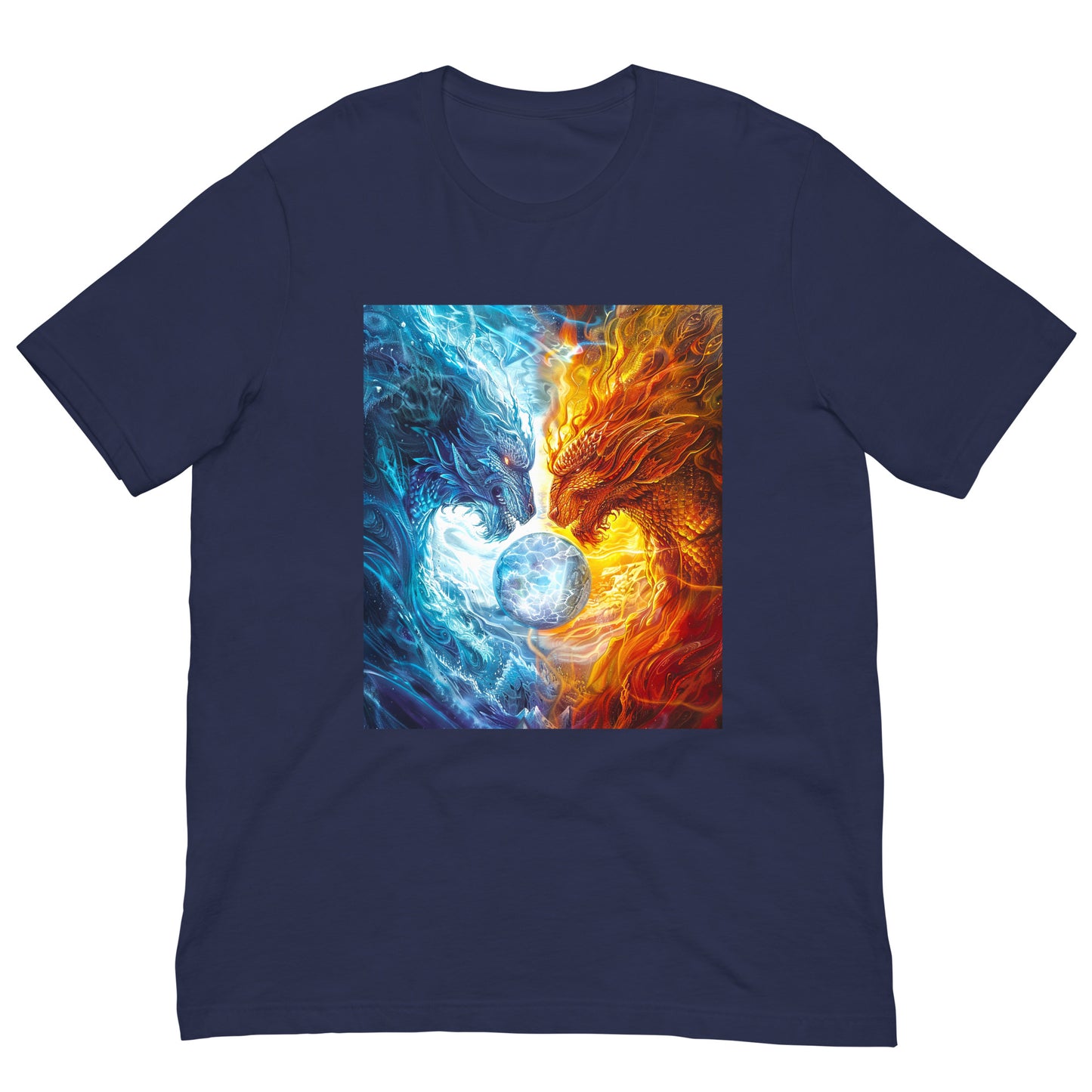 Equinox Harmony: Fire and Ice Guardians - Unisex t-shirt