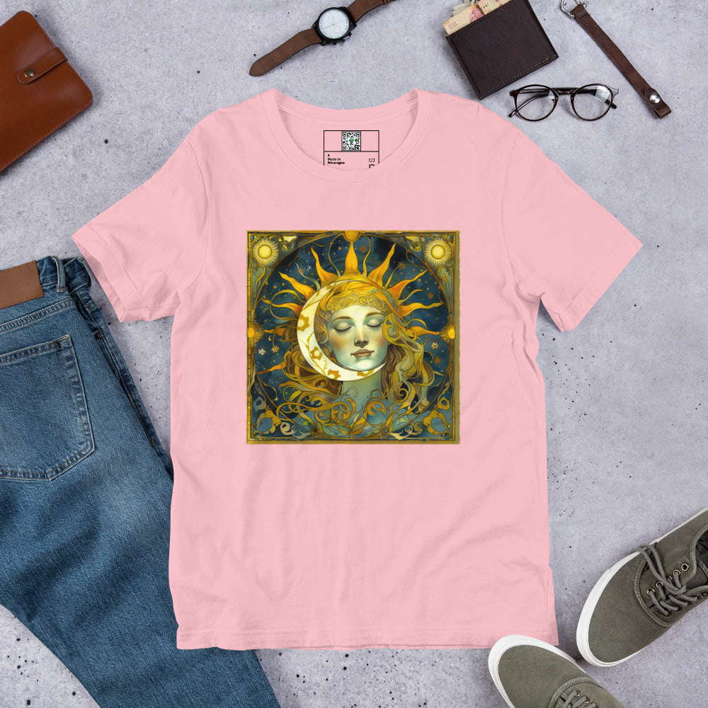 Cosmic Harmony: Sun and Moon Balance - Unisex T-Shirt