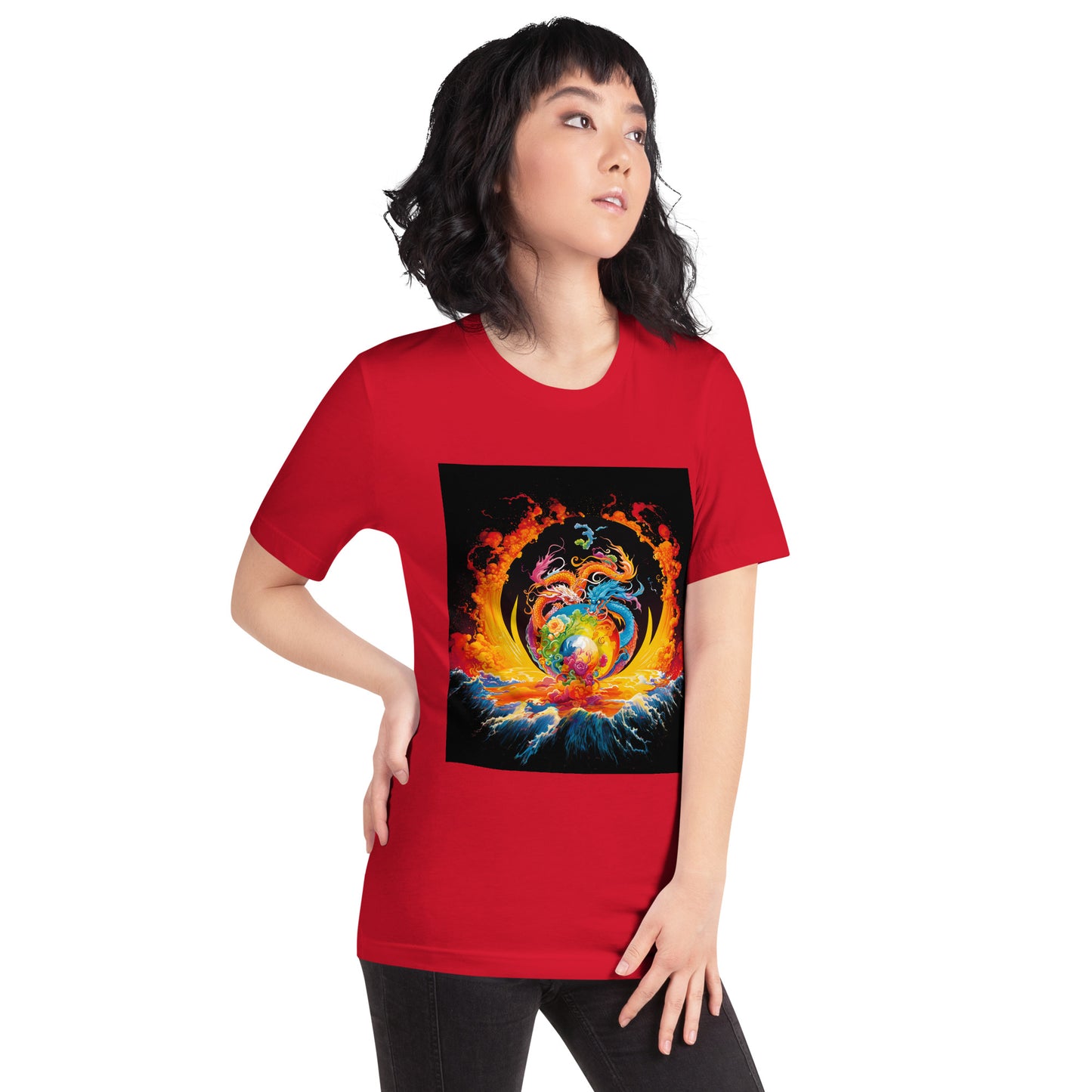 Eternal Harmony: Dual Dragon Unisex t-shirt