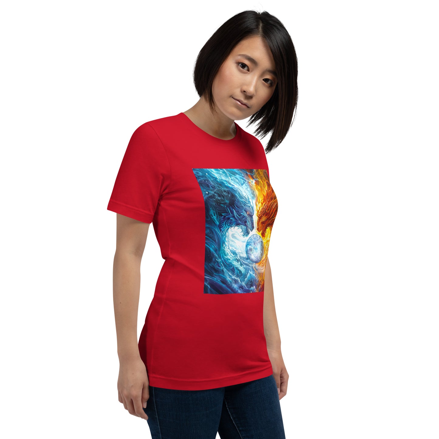 Equinox Harmony: Fire and Ice Guardians - Unisex t-shirt