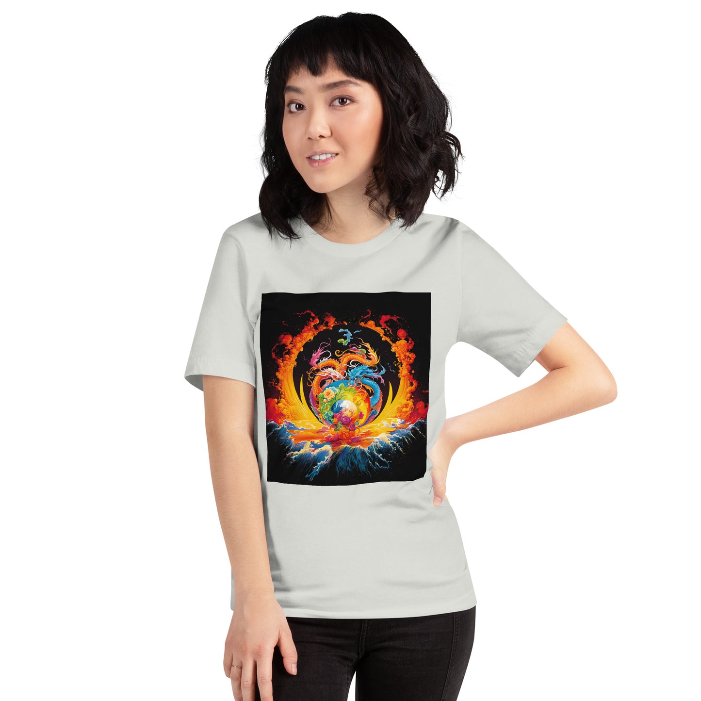 Eternal Harmony: Dual Dragon Unisex t-shirt