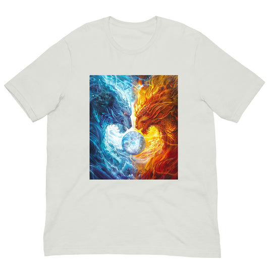 Equinox Harmony: Fire and Ice Guardians - Unisex t-shirt