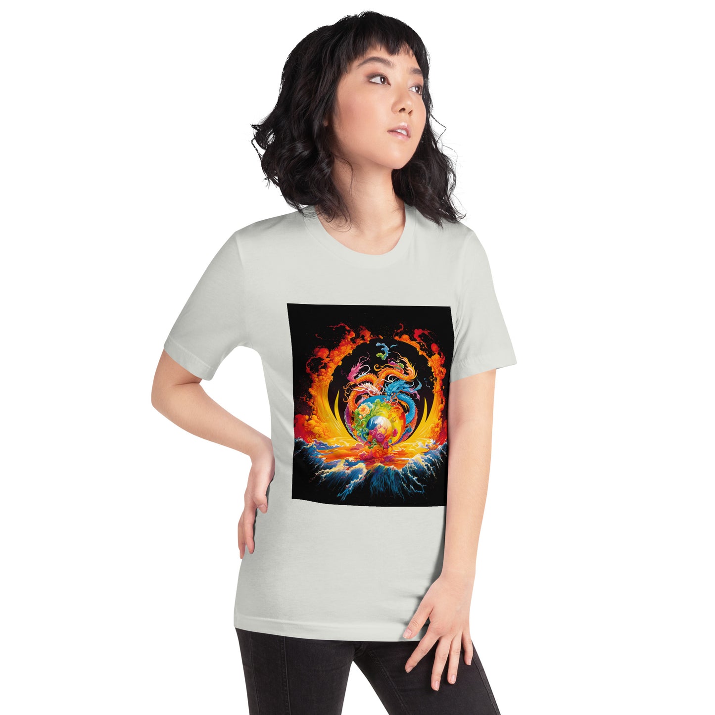 Eternal Harmony: Dual Dragon Unisex t-shirt